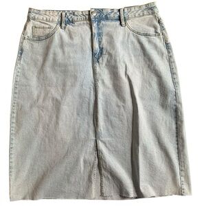 Ava & Viv Light Blue Denim A-Line Skirt Size 18 NWT
